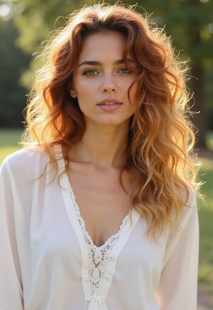 30 Haircuts with Layers for a Fresh New Look - 17. Curly Layers with Ombre Color