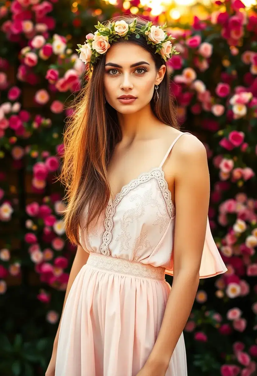 30 Hairstyles with Straight Hair That Are Trending Now - 12. Straight Hair with a Floral Accessory