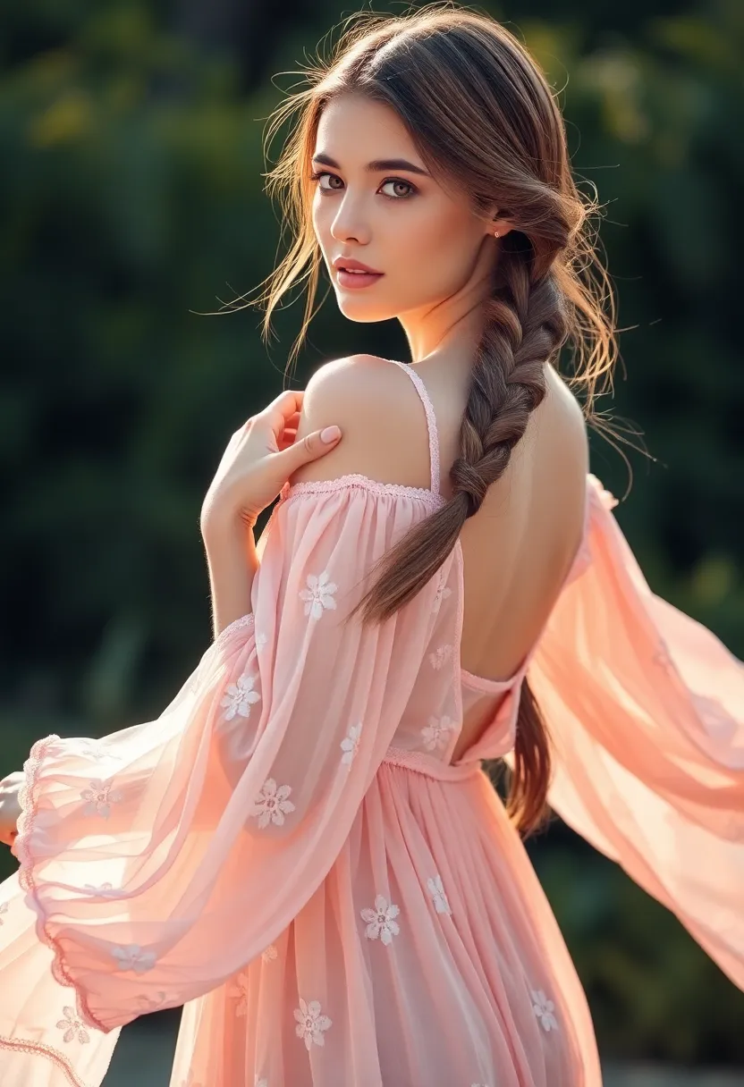 30 Hairstyles with Straight Hair That Are Trending Now - 28. Straight Hair with a Rear Braid