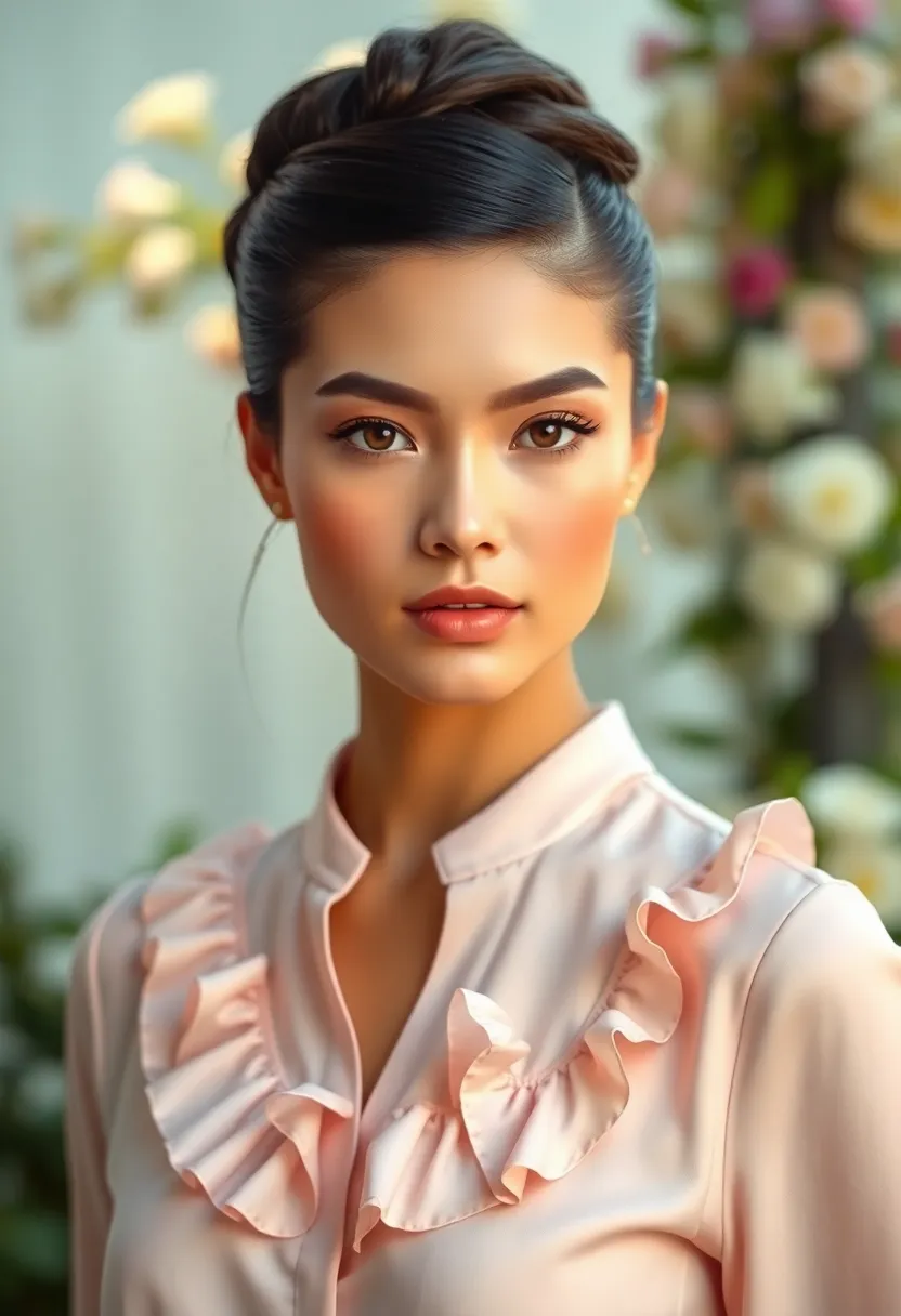 30 Hairstyles with Straight Hair That Are Trending Now - 29. Straight Hair with a Twisted Bun