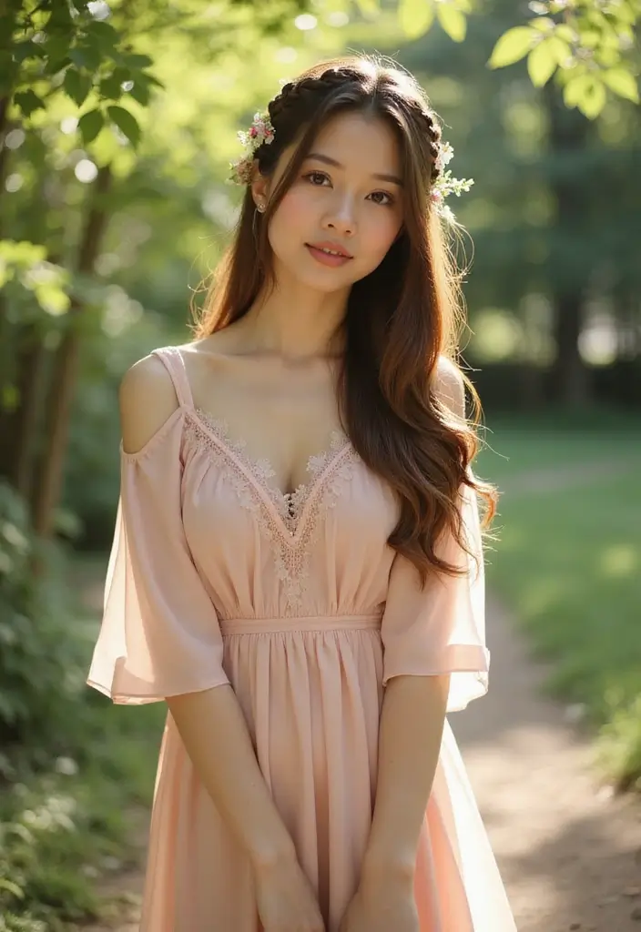 30 Hairstyles with Straight Hair That Are Trending Now - 4. Straight Hair with Braided Crown