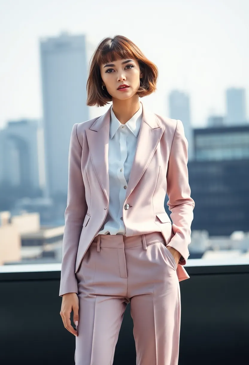 30 Lob Haircuts with Layers for a Modern Look - 27. Layered Lob with Fringe
