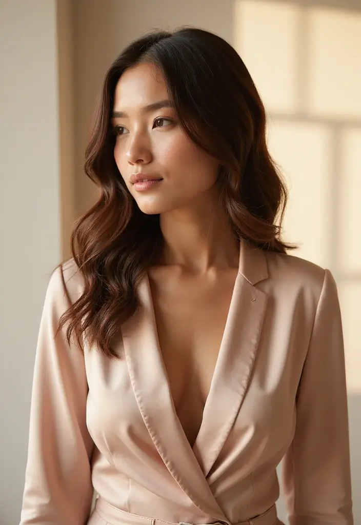30 Medium Haircuts for Wavy Hair That Are Easy - 26. Defined Waves