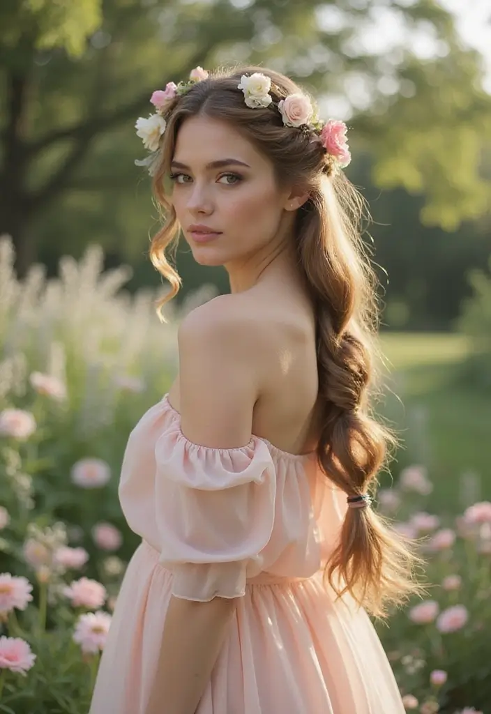 30 Stunning Hairstyles Prom Looks for Your Special Night - 29. Twisted Halo Braid