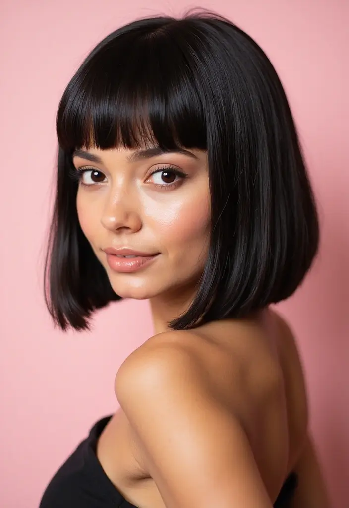 30 Trendy Hairstyles for Short Hair You’ll Love - 1. The Classic Bob with Bangs