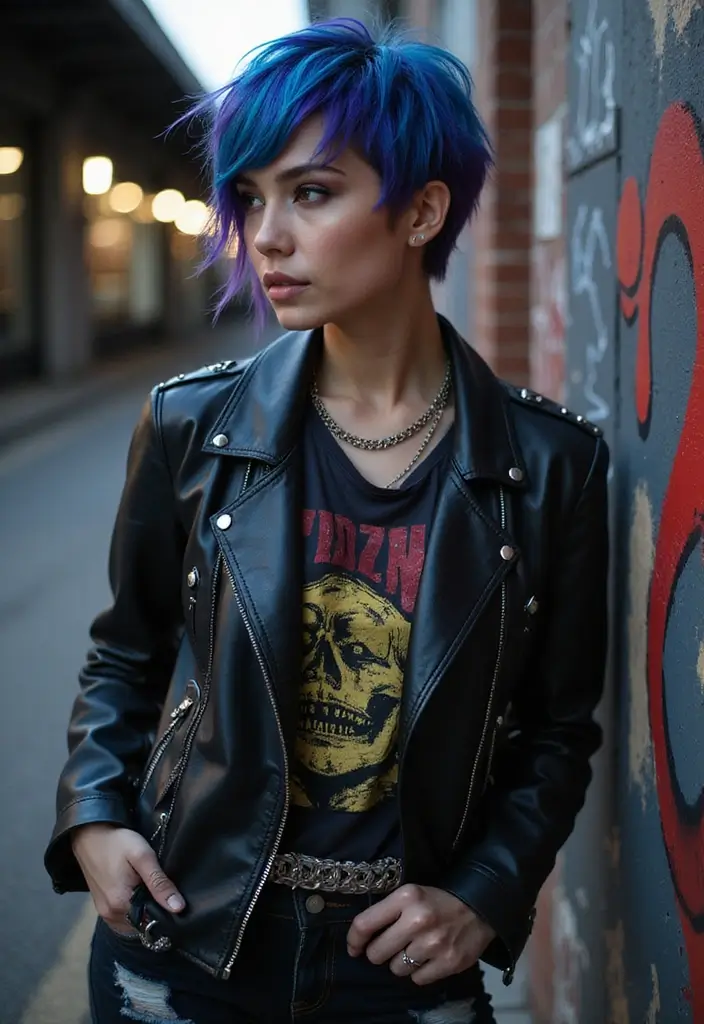 30 Trendy Hairstyles for Short Hair You’ll Love - 15. Punk-Inspired Pixie with Choppy Bangs