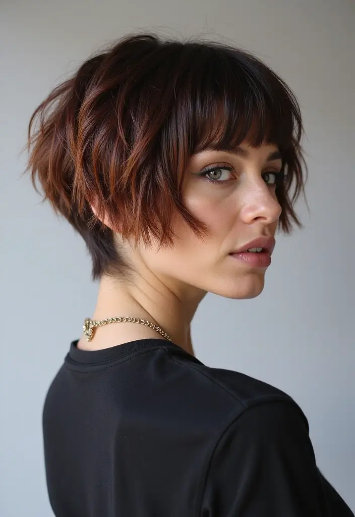 30 Trendy Hairstyles for Short Hair You’ll Love - 18. Edgy Undercut Bob with Bangs