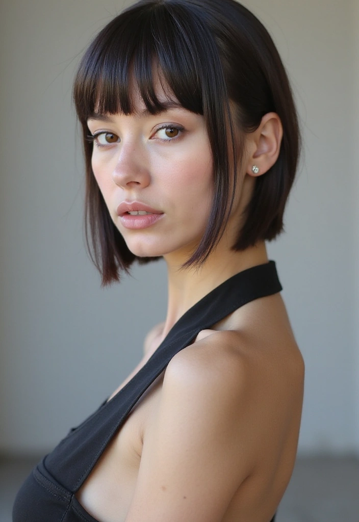 30 Trendy Hairstyles for Short Hair You’ll Love - 20. Sleek Undercut with Blunt Bangs