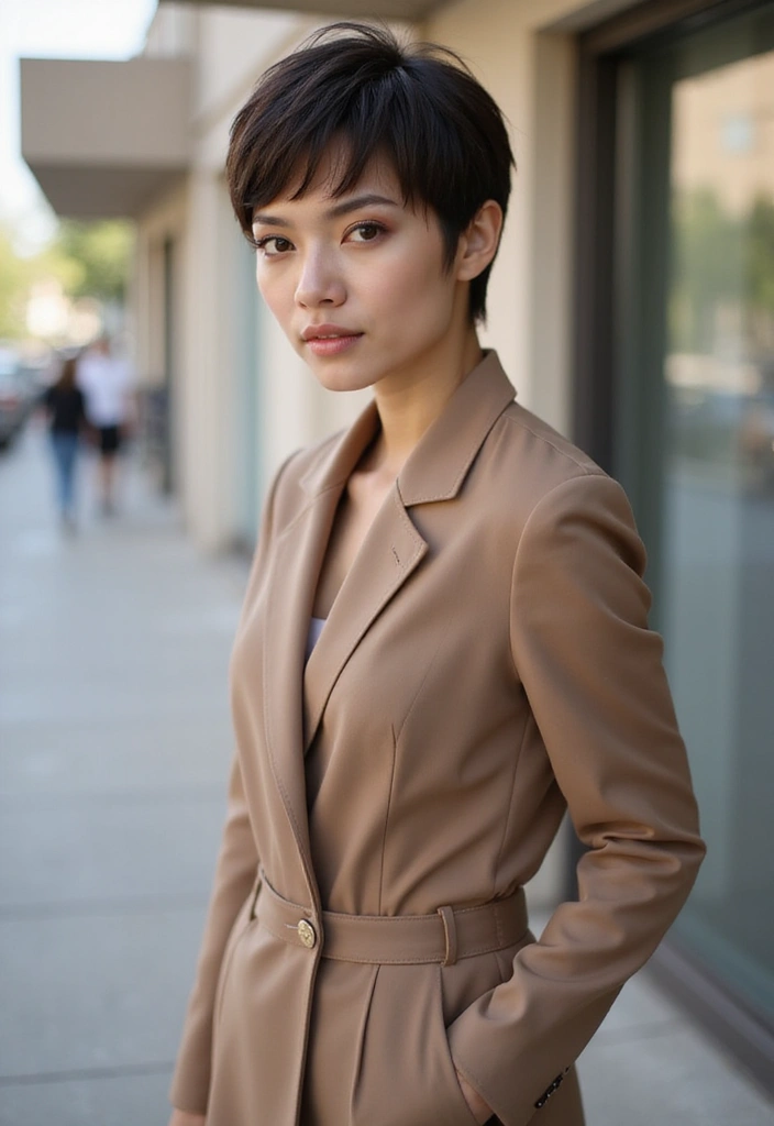 30 Trendy Hairstyles for Short Hair You’ll Love - 24. Sharp Pixie Cut with Side Bangs