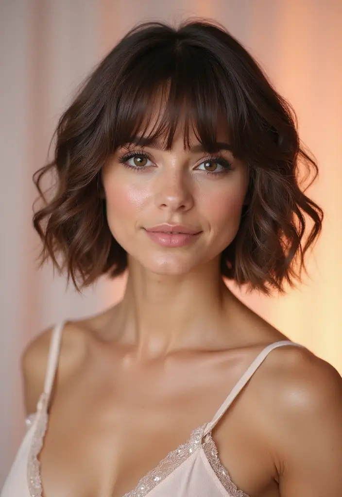 30 Trendy Hairstyles for Short Hair You’ll Love - 7. Layered Bob with Wispy Bangs