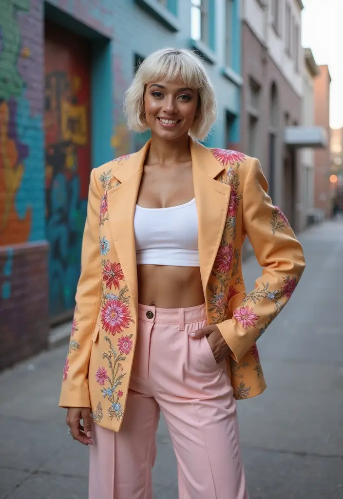 31 Blonde Bob with Bangs That Are Trendy - 28. Platinum Curly Bob with Bangs