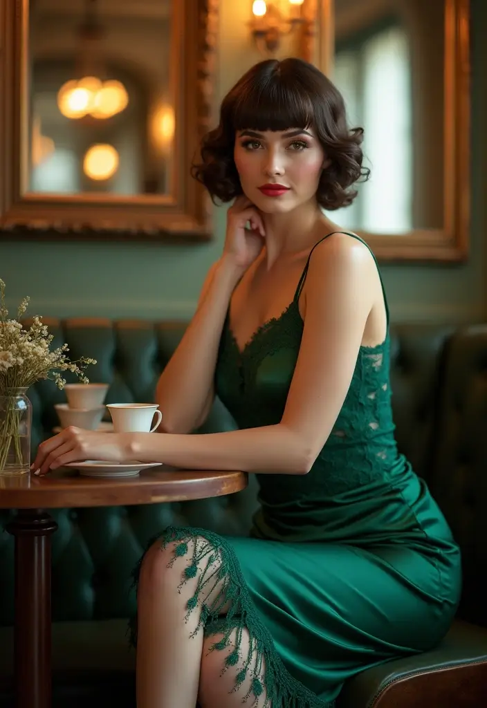 31 Blonde Bob with Bangs That Are Trendy - 6. Vintage Inspired Bob with Bangs