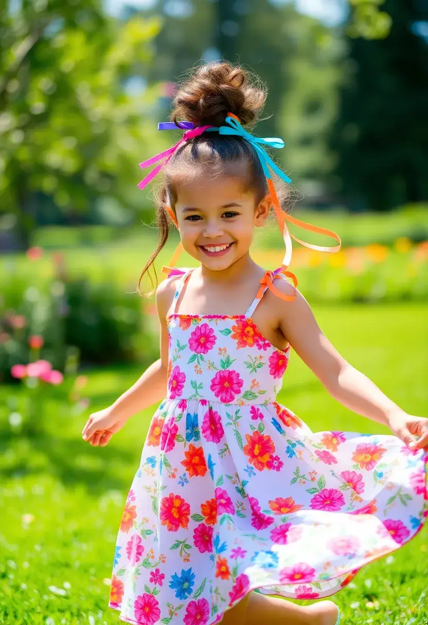 31 Hair Styles Curly That Enhance Your Natural Texture - 24. Curly Ponytail with Ribbons
