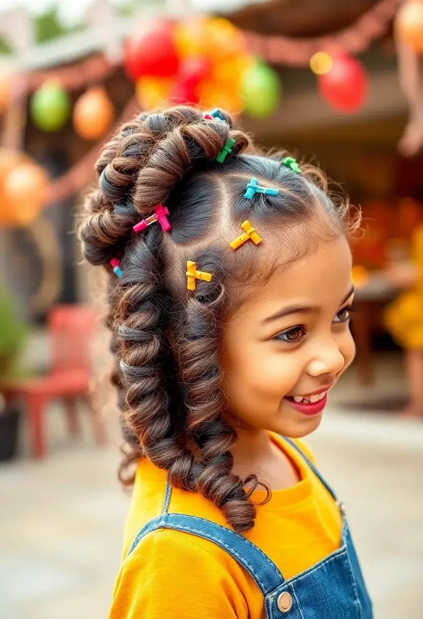 31 Hair Styles Curly That Enhance Your Natural Texture - 29. Curly Hair with a Twist and Pin