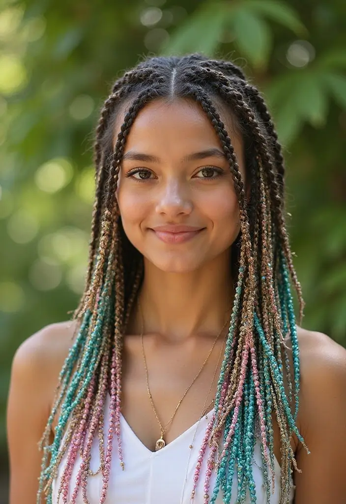 31 Hair Styles Cute Ideas Everyone Will Love - 22. Colorful Beaded Braids