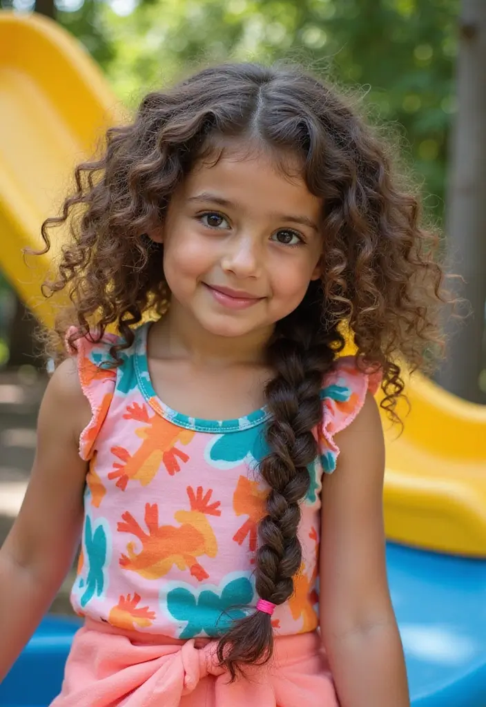 31 Haircut Curly Hair Styles to Embrace Your Curls - 13. Curly Fishtail Braid