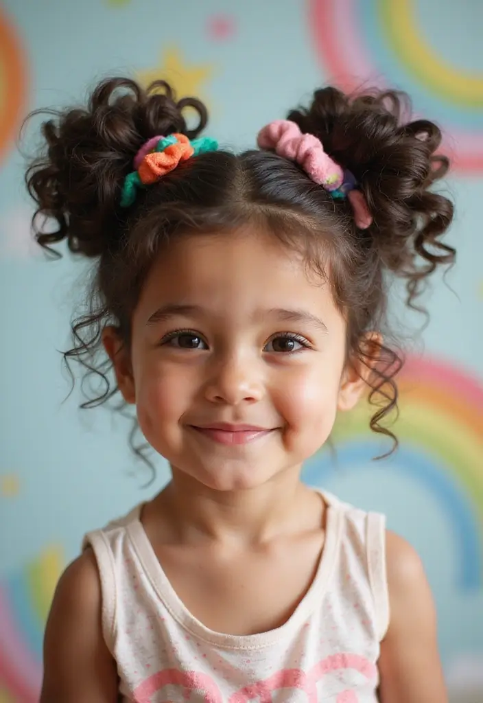 31 Haircut Curly Hair Styles to Embrace Your Curls - 23. Curly Space Buns