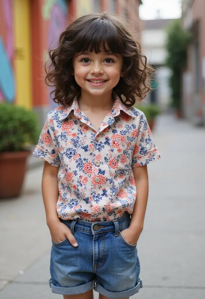 31 Haircut Curly Hair Styles to Embrace Your Curls - 29. Curly Layered Shag with Bangs