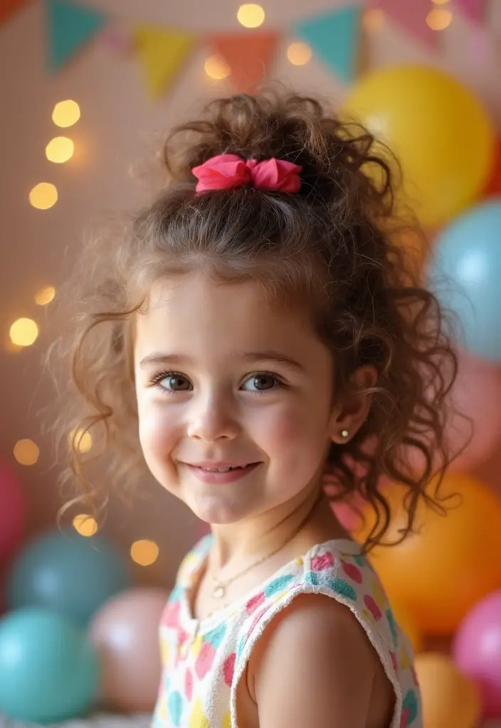 31 Haircut Curly Hair Styles to Embrace Your Curls - 5. Curly Half-Updo