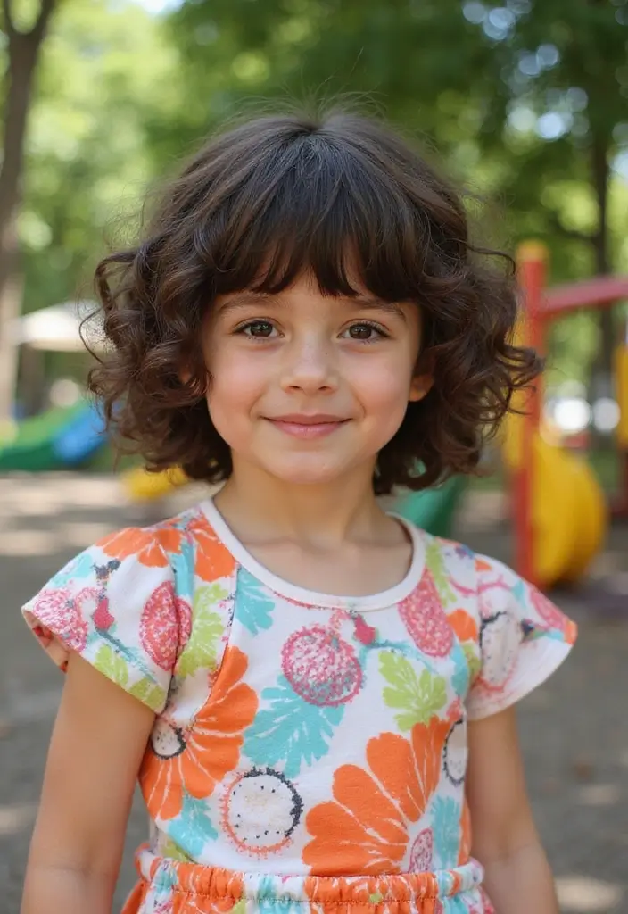 31 Haircut Curly Hair Styles to Embrace Your Curls - 6. Curly Full Bangs
