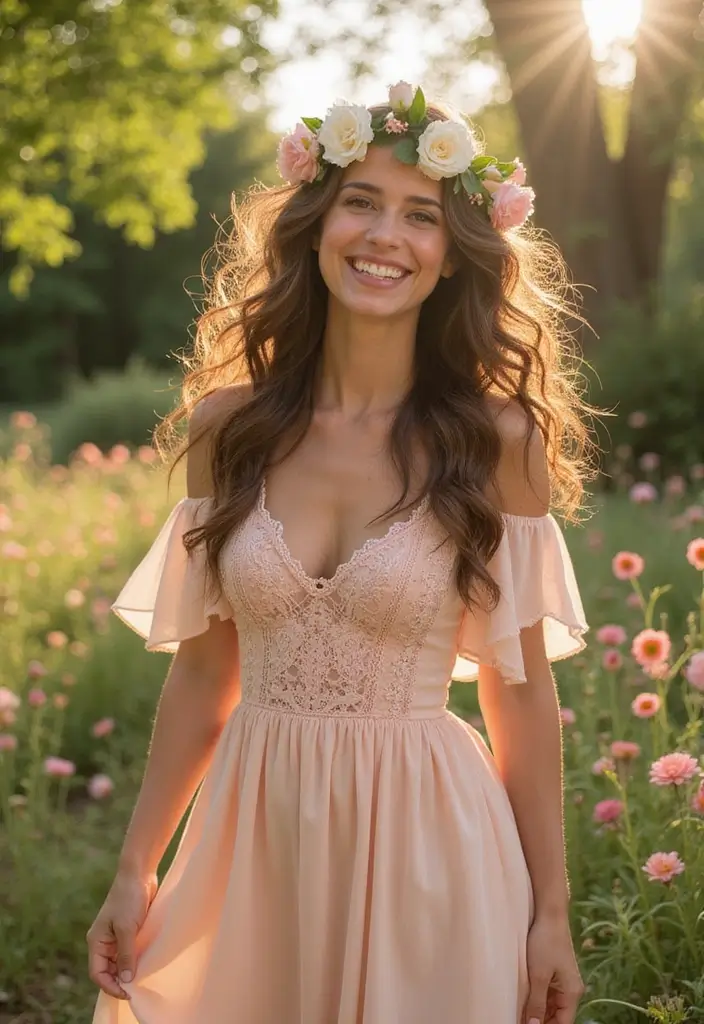 31 Haircut Ideas That Suit Every Face Shape - 31. Loose Curls with Accessories for Oval Faces