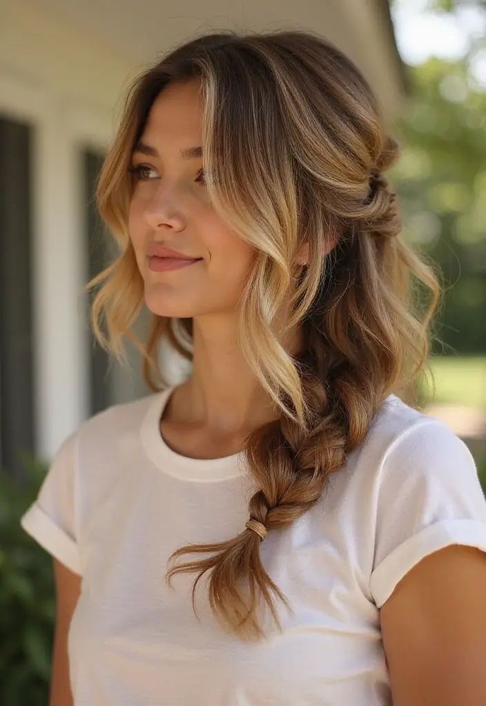 31 Hairstyles Easy Enough for Every Day Wear - 3. Simple Side Braid
