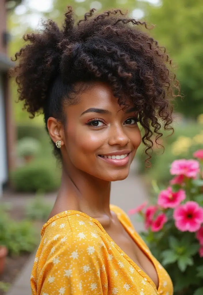 31 Hairstyles Natural Hair Styles to Try Today - 27. High Puff