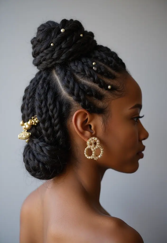31 Hairstyles Natural Hair Styles to Try Today - 5. Cornrow Updo