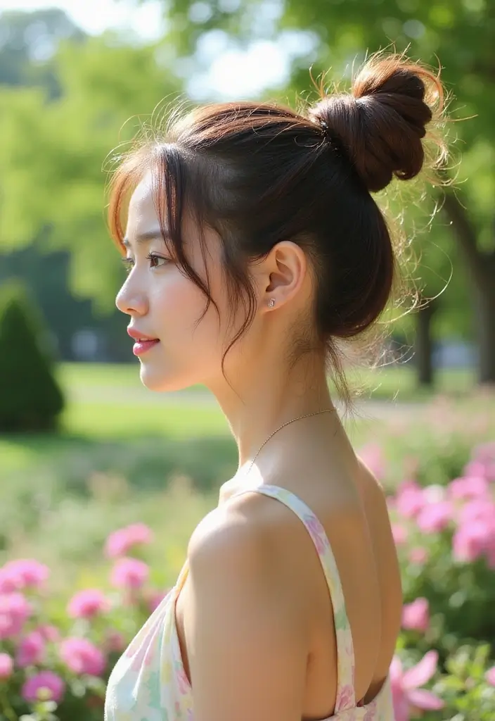 31 Hairstyles for Thin Hair Kids That Are Cute - 13. Simple Knotted Hairstyle