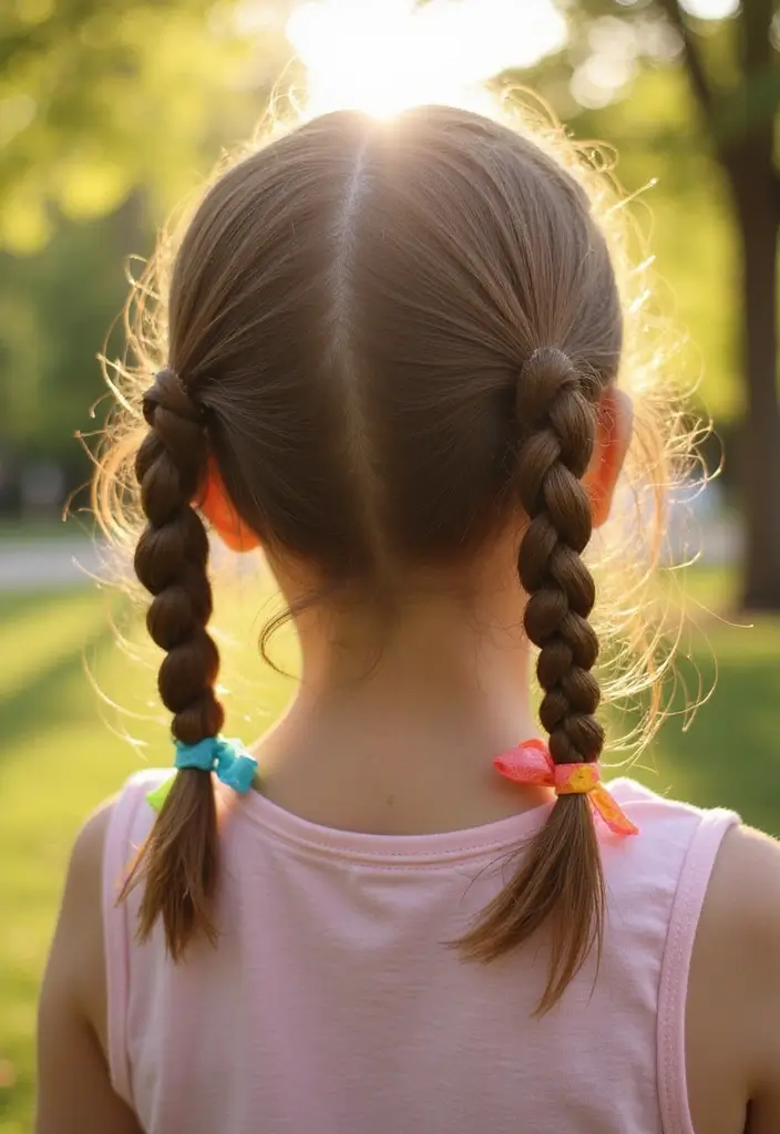 31 Hairstyles for Thin Hair Kids That Are Cute - 19. Twisted Pigtails