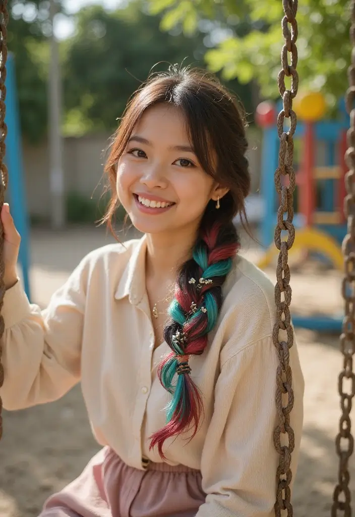 31 Hairstyles for Thin Hair Kids That Are Cute - 2. Fun Fishtail Braid