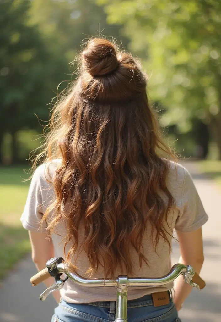 31 Hairstyles for Thin Hair Kids That Are Cute - 23. Simple Half-Bun