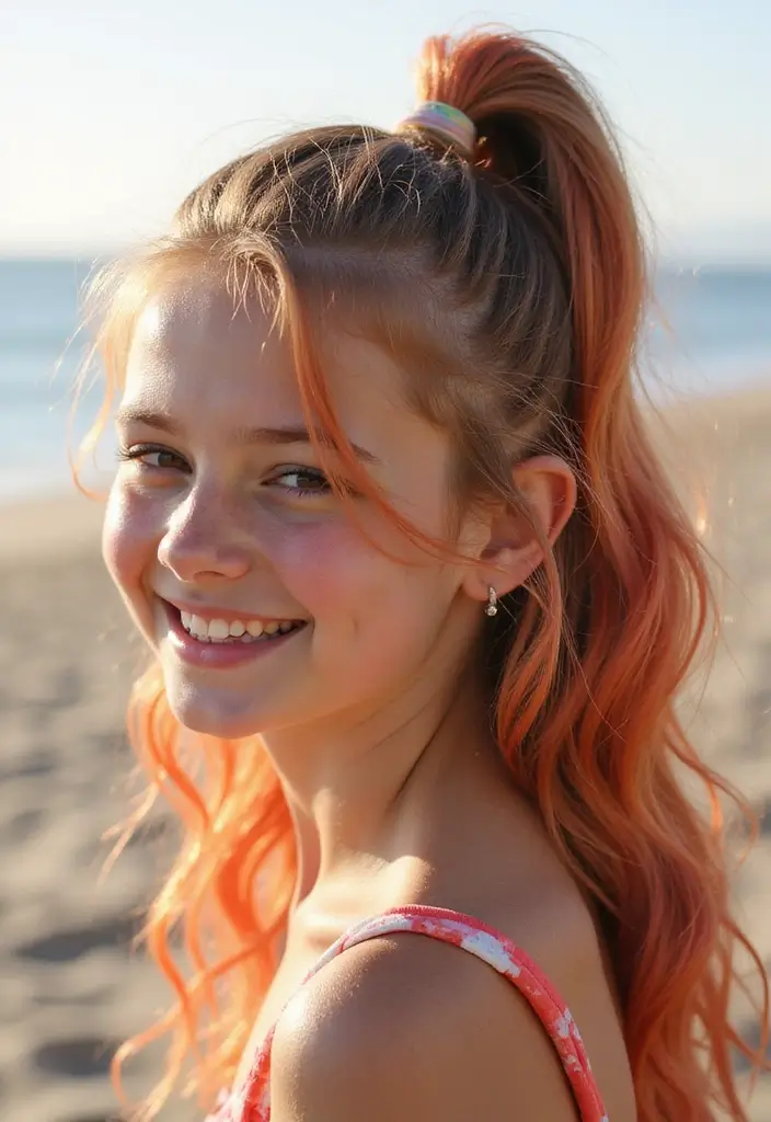 31 Hairstyles for Thin Hair Kids That Are Cute - 27. Twisted Half-Up Ponytail