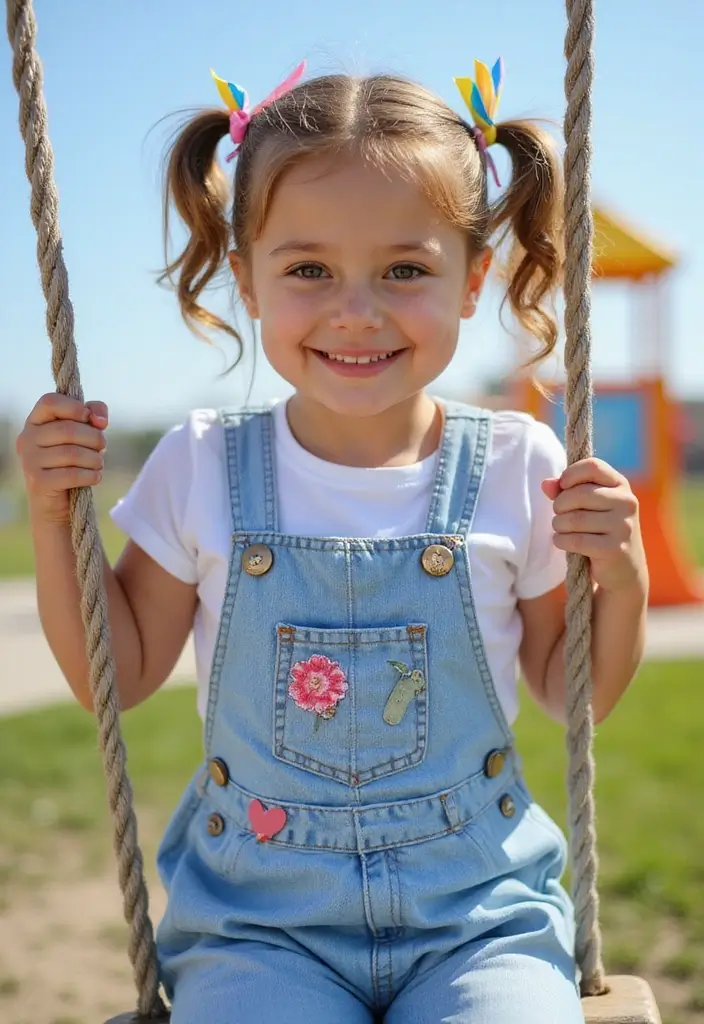 31 Hairstyles for Thin Hair Kids That Are Cute - 8. Two Pigtails with Colorful Ties