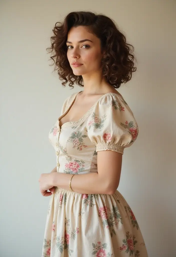 31 Mid Length Haircut Styles You’ll Want to Try - 24. Vintage-Inspired Curly Styles