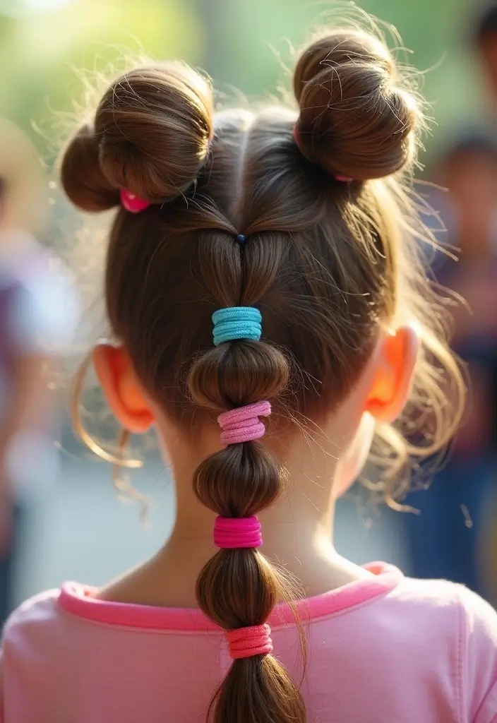 31 School-Friendly Hairstyles for Medium Length Hair - 12. Quick Bubble Ponytail