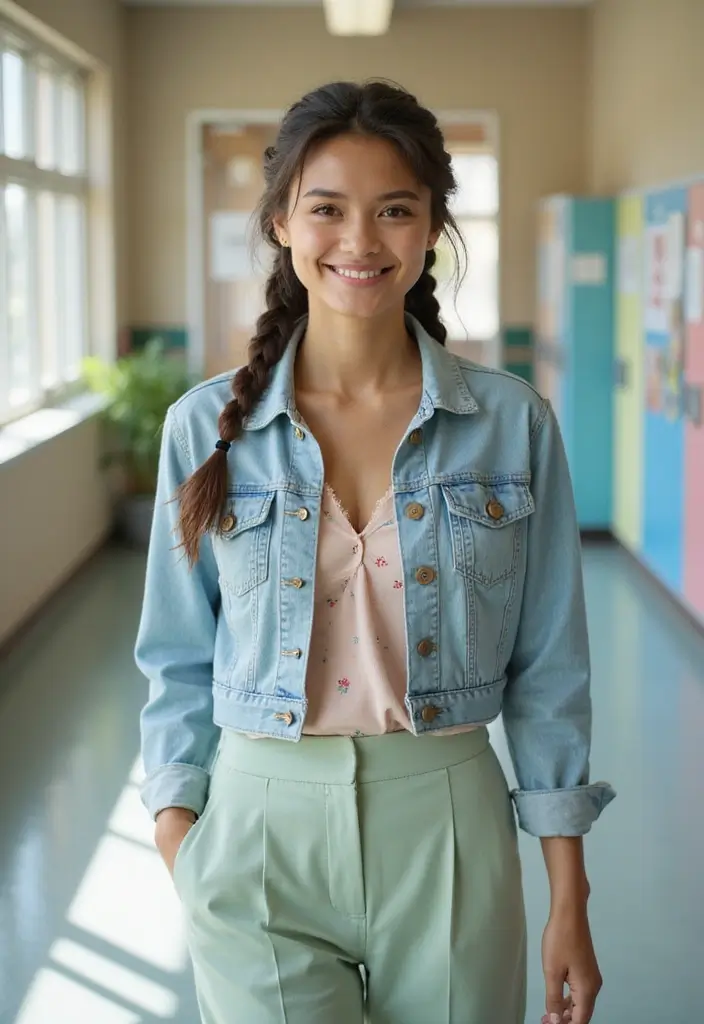 31 School-Friendly Hairstyles for Medium Length Hair - 24. Easy Wrap-Around Braid