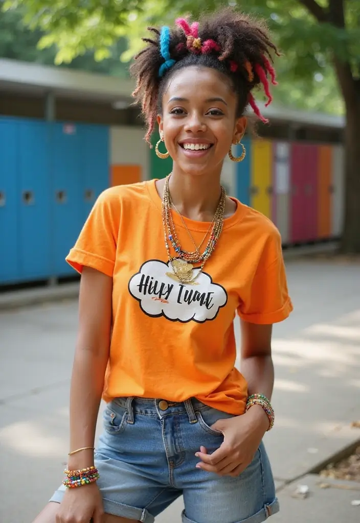 31 School-Friendly Hairstyles for Medium Length Hair - 30. Creative Twisted Puffs