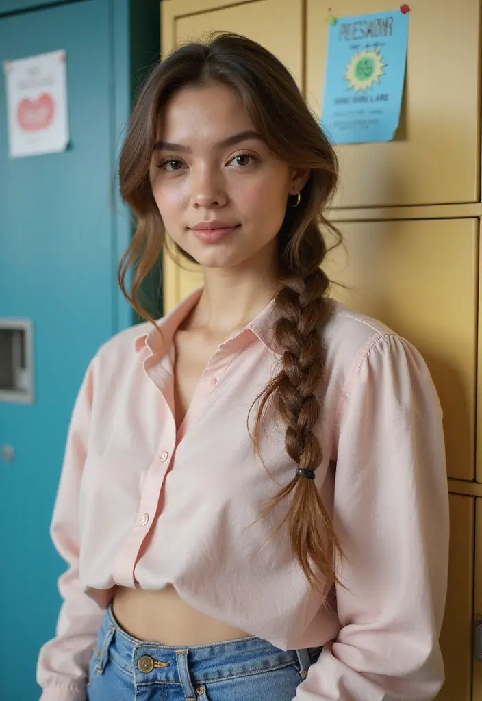 31 School-Friendly Hairstyles for Medium Length Hair - 9. Fishtail Braid