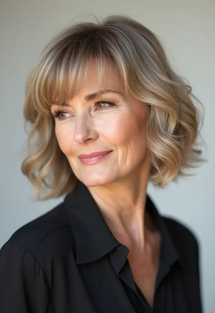 31 Short Choppy Hairstyles for Over 60 That Impress - 2. Choppy Bob with Bangs