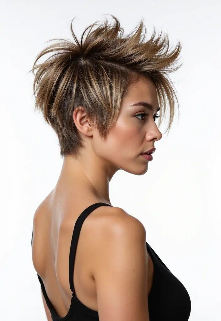 32 Haircuts for Long Hair That Add Movement - 29. Layered Faux Hawk