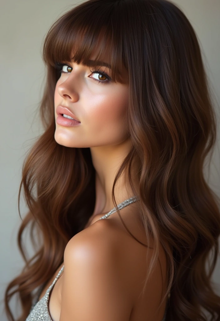 32 Haircuts for Long Hair That Add Movement - 8. Layered Bangs with Long Hair