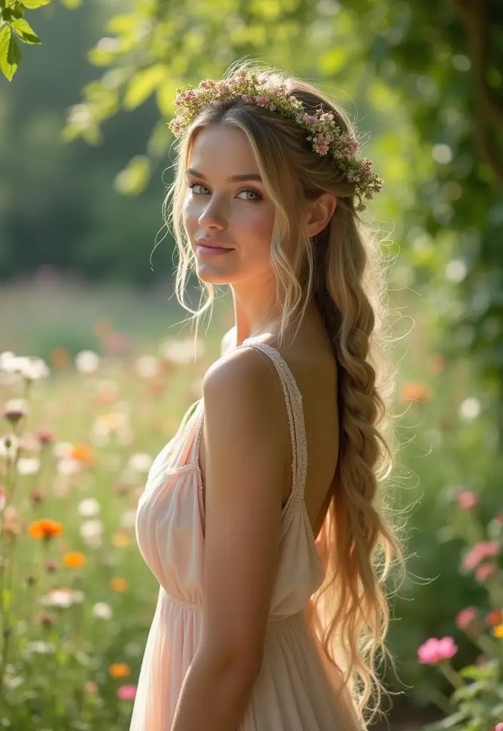 32 Hairstyles for Thick Hair That Keep You Cool and Stylish - 3. Braided Crown