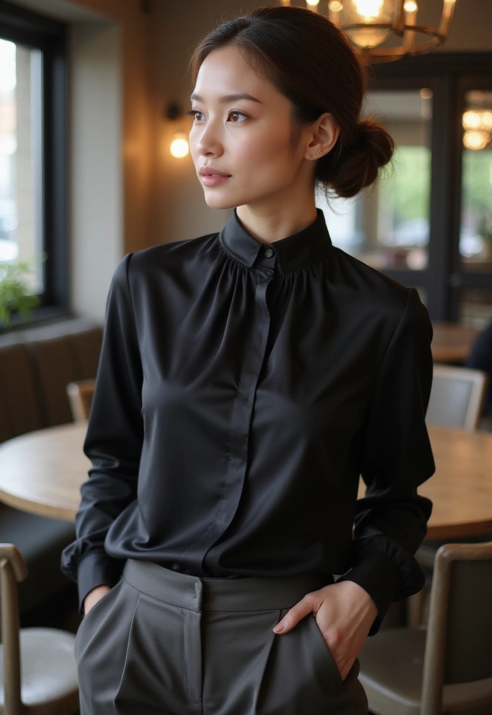 32 Hairstyles for Thick Hair That Keep You Cool and Stylish - 5. Sleek Low Bun