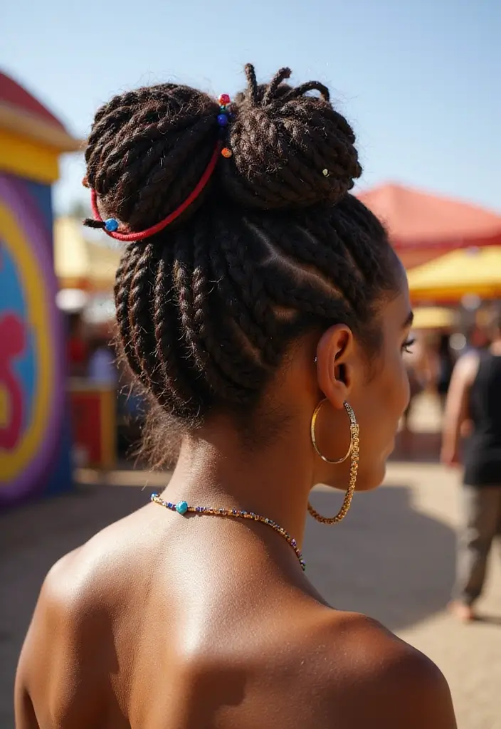 32 Trendy Hairstyles Bun Styles for Every Occasion - 15. Cornrow Bun