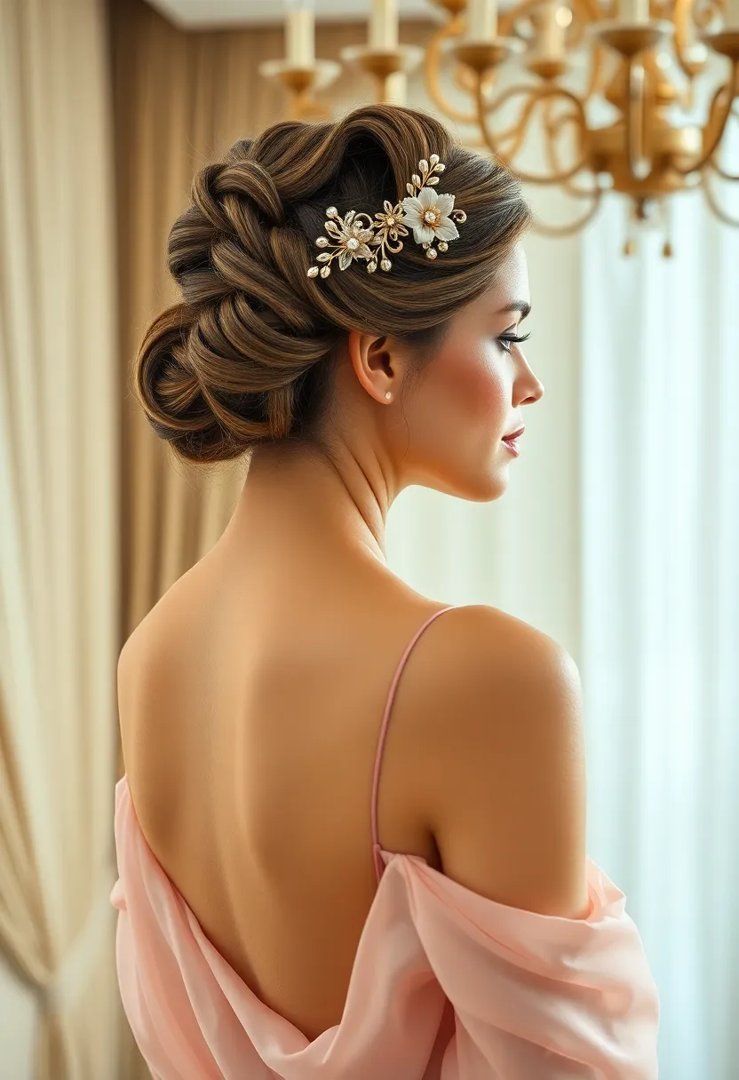 33 Beautiful Vintage-Inspired Wavy Hairstyles to Try - 32. Twisted Waves with a Hairpin