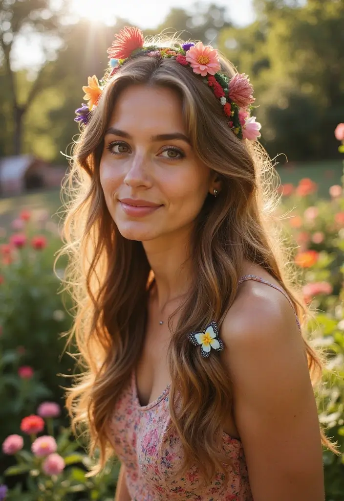 33 Hair Styles Long Hair Looks That Impress - 15. Long Hair with Accessories