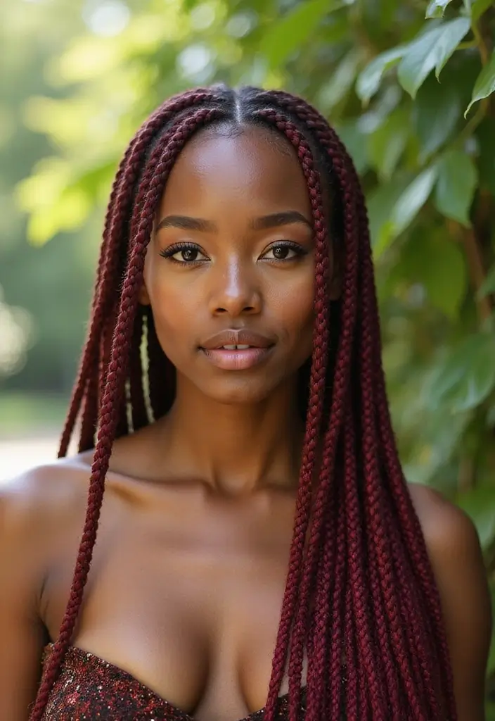 33 Hair Styles Natural Hair Black Beauty Ideas - 1. Chic Box Braids