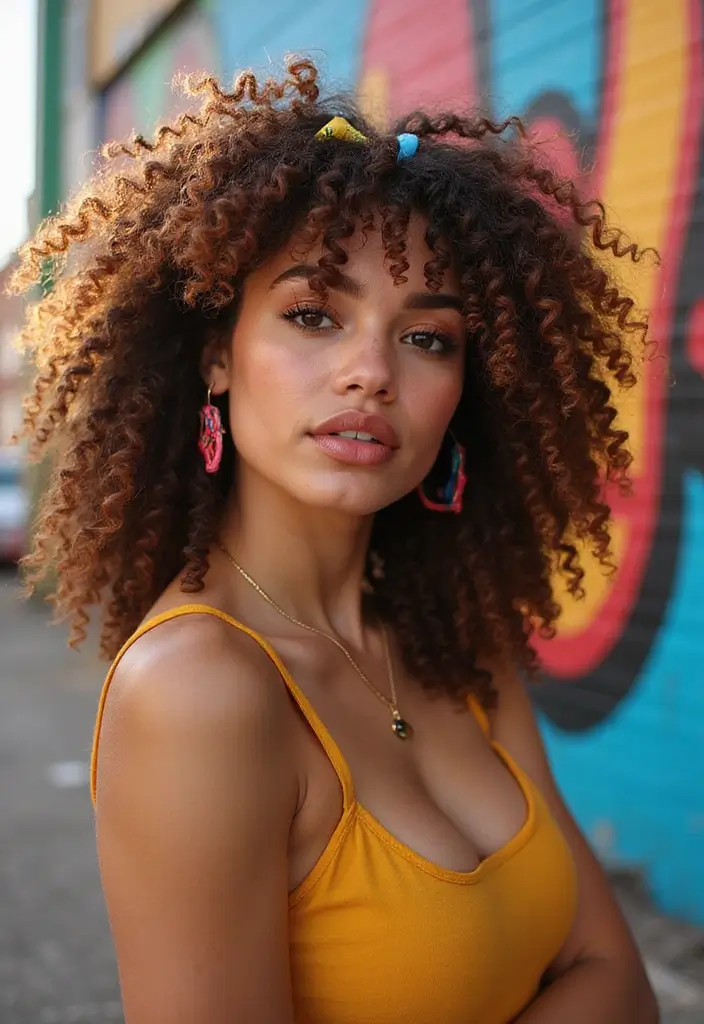 33 Hair Styles Natural Hair Black Beauty Ideas - 16. Funky Finger Coils