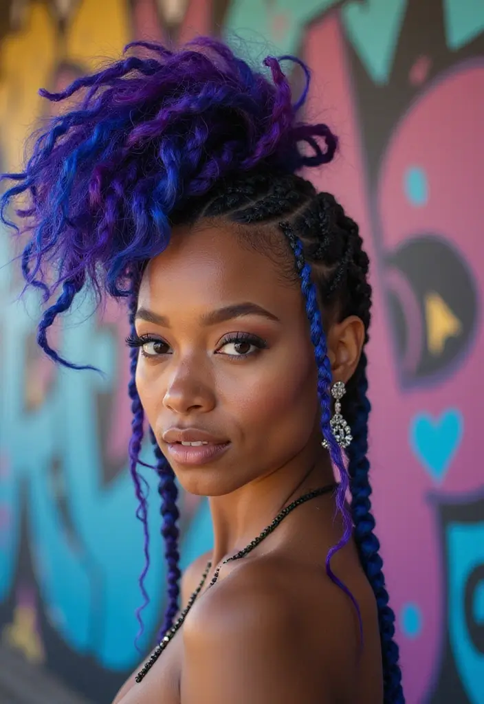 33 Hair Styles Natural Hair Black Beauty Ideas - 21. Bold Colorful Hair